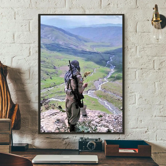 Qandil Guerilla Fighter Poster - Variable Sizes Available Kurdistan Shop