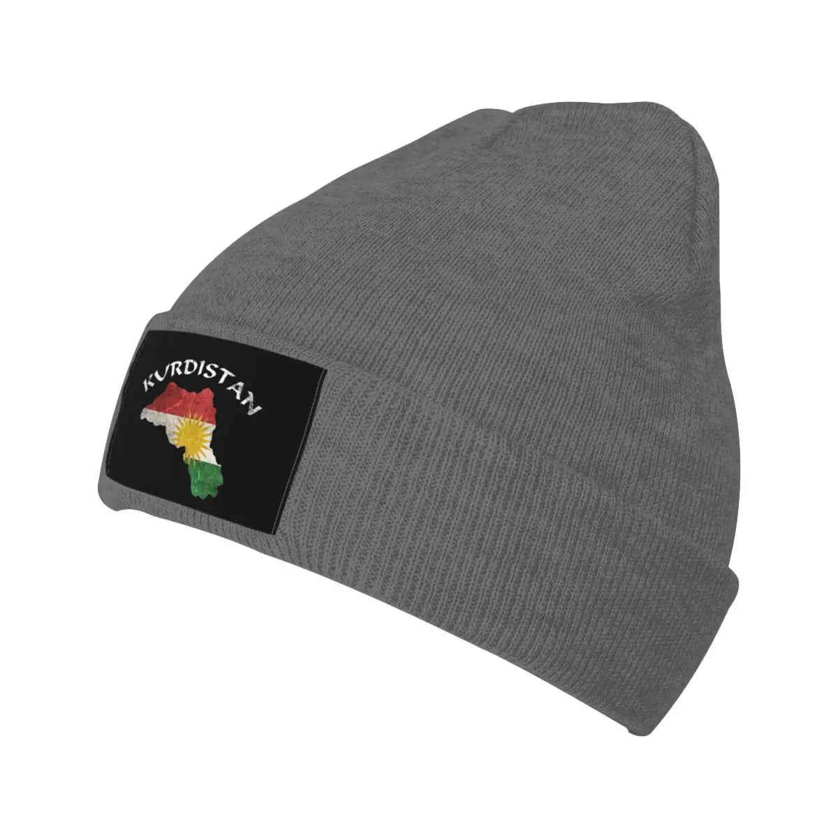 Dark grey Kurdistan flag patch beanie