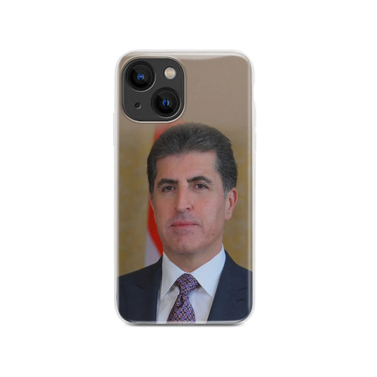A Portrait of Nechervan Barzani on a Phone Case