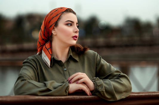 a person in a green jacket