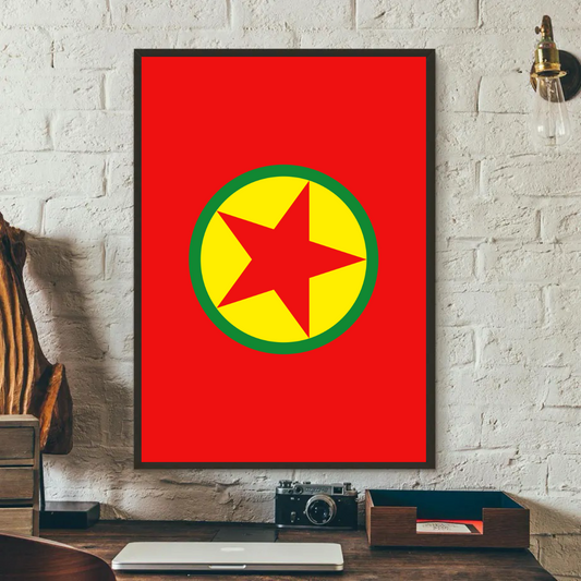 PKK Flag Portrait - Variable Sizes Available