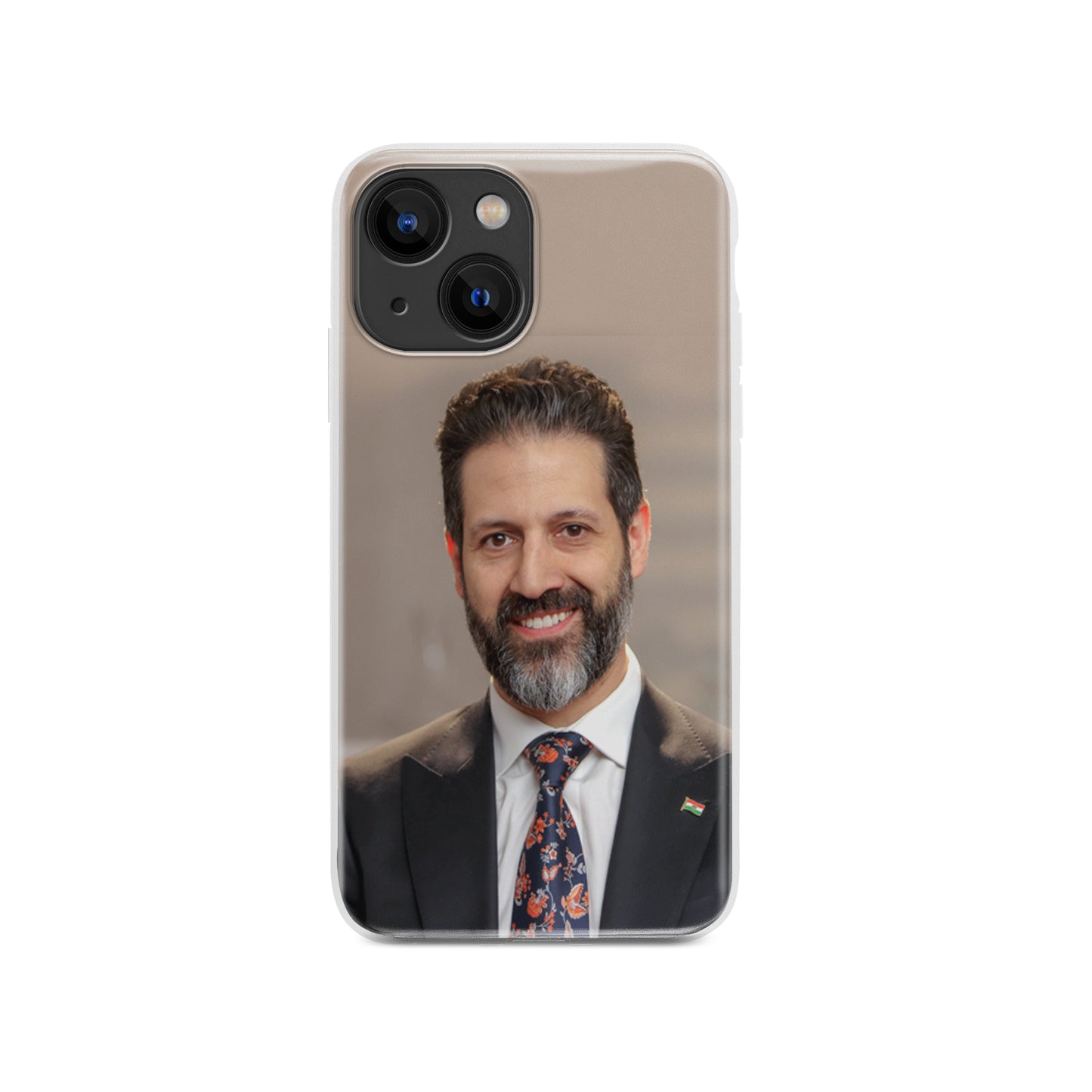 Phone case design featuring the Kurdish leader qubad talabani