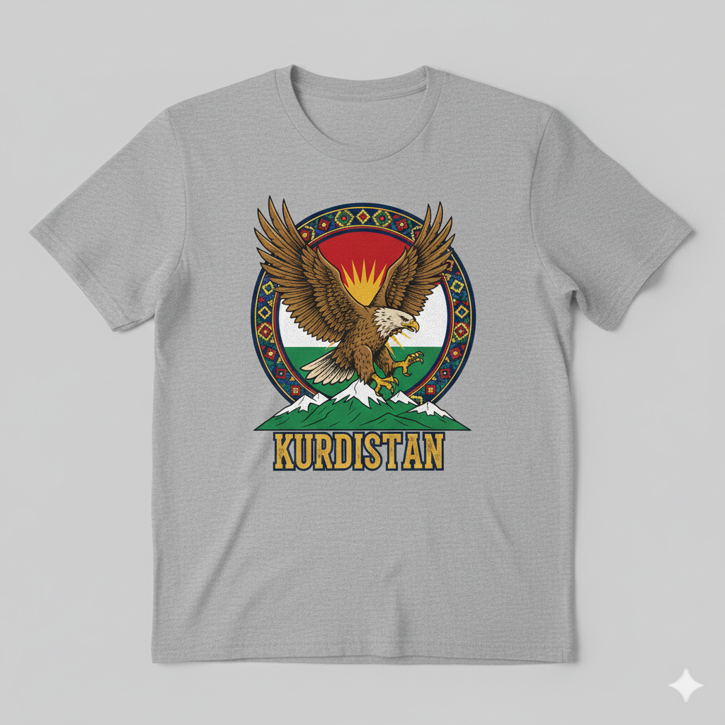 Kurdish Eagle - T-Shirt - Kurdistan Flag Kurdistan Shop