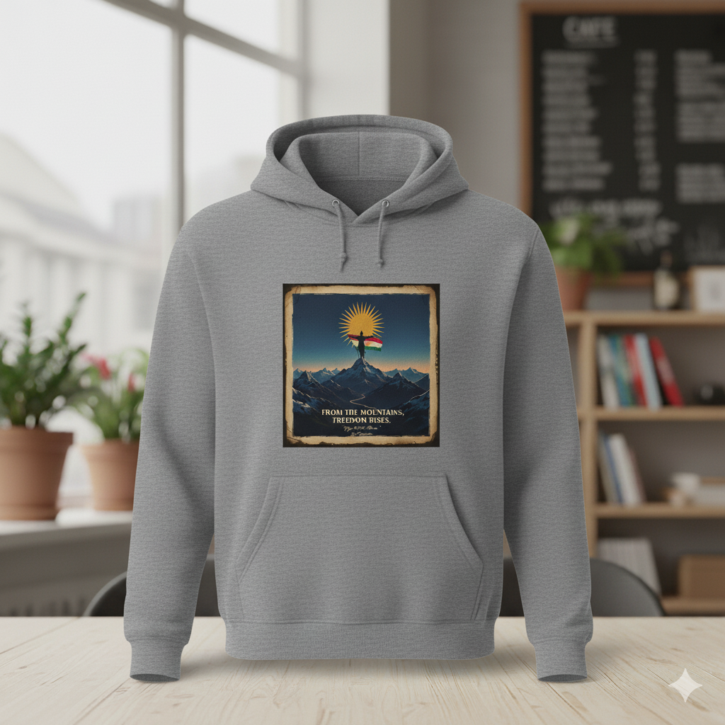 From The Mountains, Freedom Rises - Hoodie Kurdistan Shop