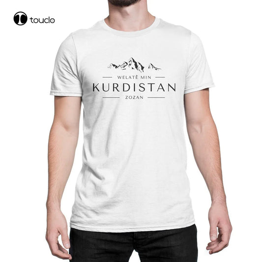 White Colour T-Shirt with writing: Kurdistan Welate Min