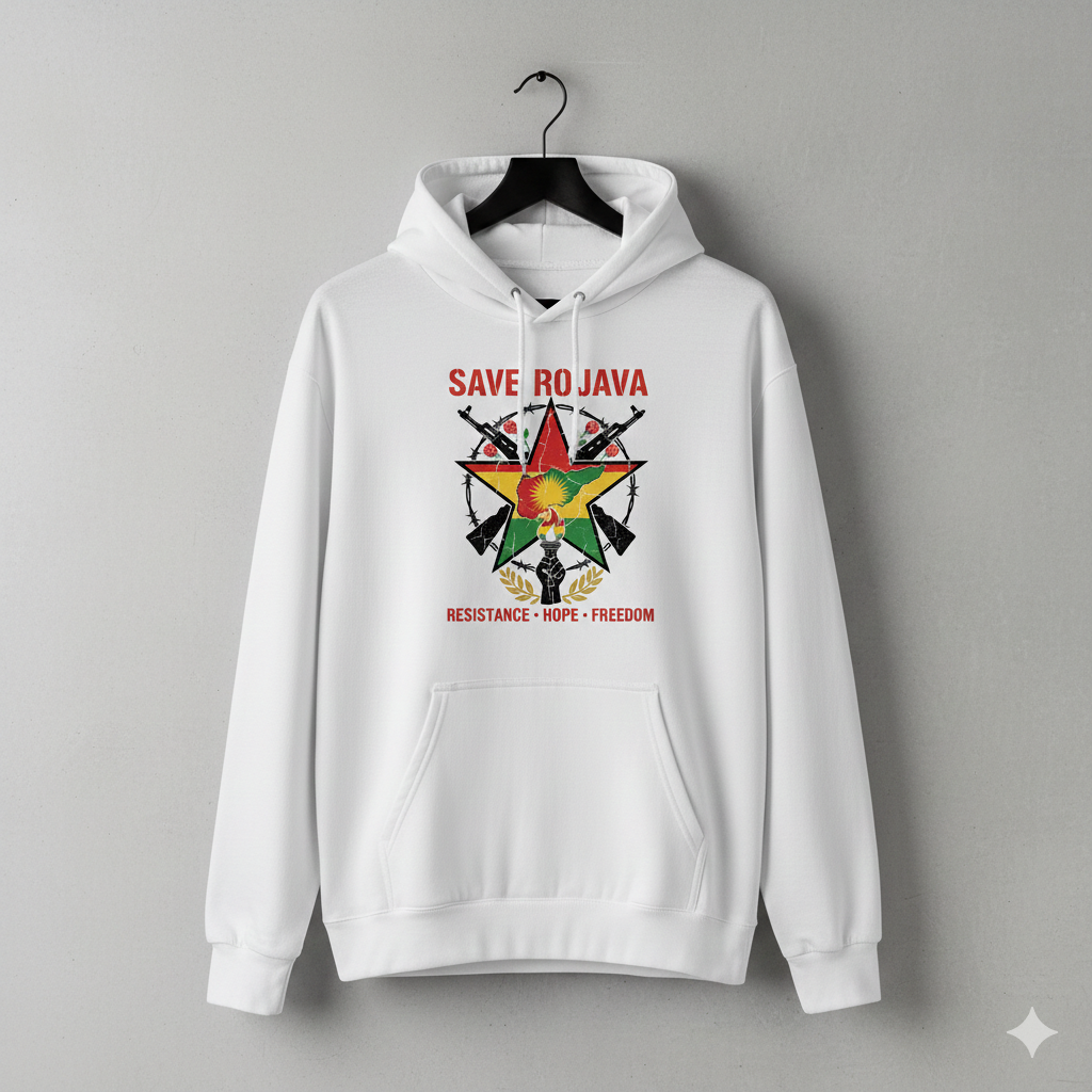 Save Rojava Hoodie Kurdistan Shop