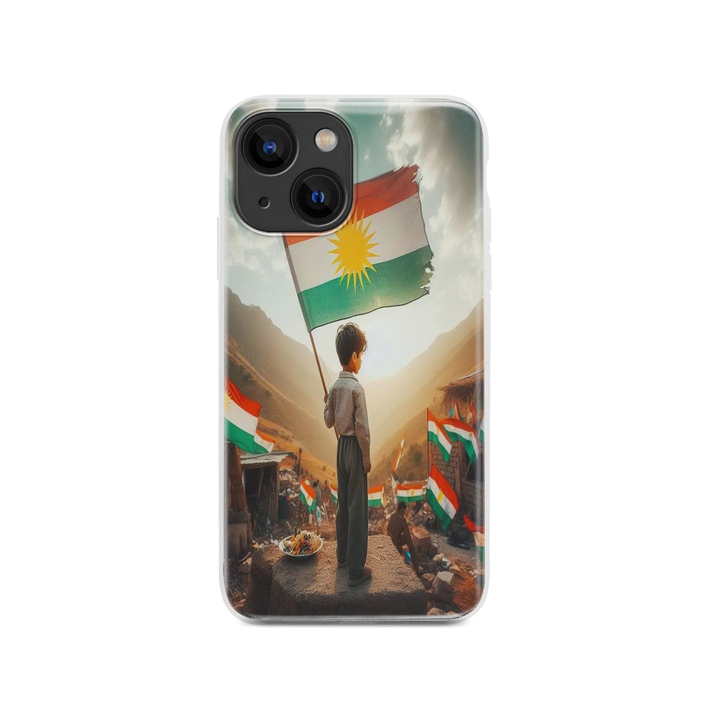 Kurdish Boy Holidng Kurdistan Flag Phone Case - All Models