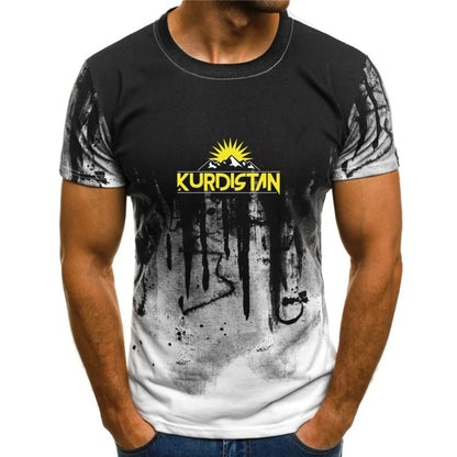 Black and White design of a Kurdish design T-Shirt