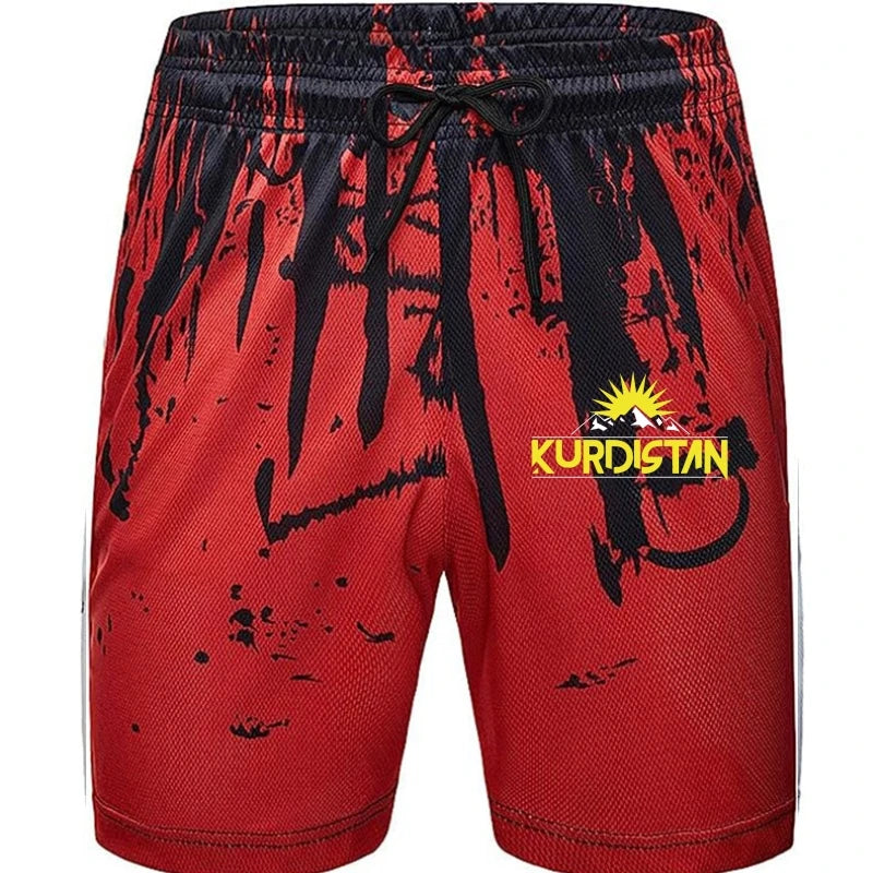 Black and Red Colour of a Kurdish design  Shorts