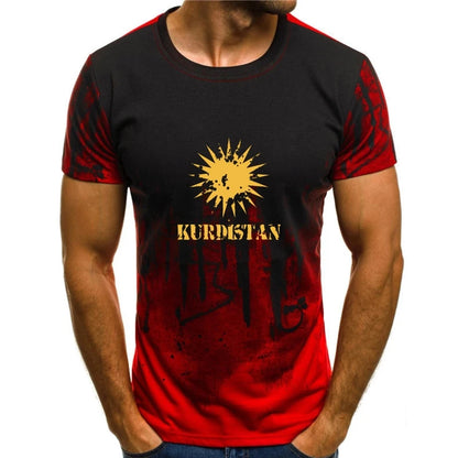 Red Y-design Kurdistan T-shirt