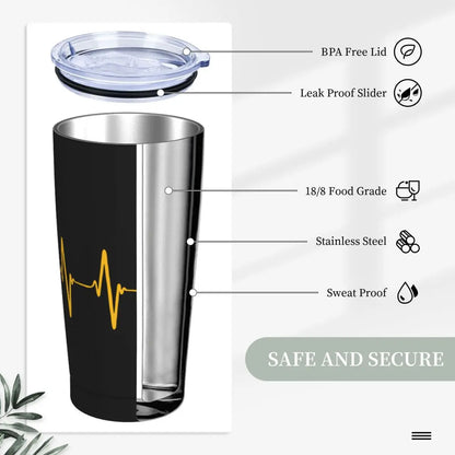 Kurdish Heartbeat Flag Vacuum Insulated Coffee Cup