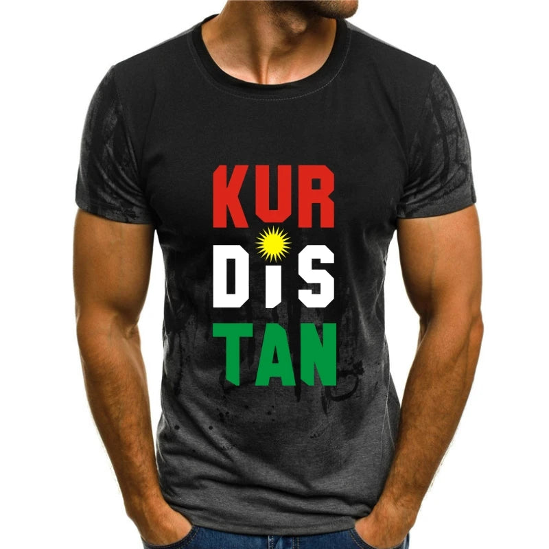 Black and GreyColour of a Kurdish design T-Shirt 