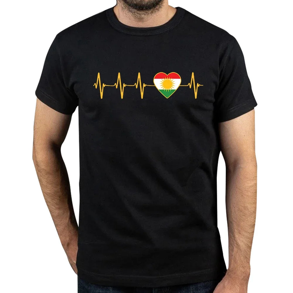 Kurdish Heartbeat T-Shirt Kurdistan Shop