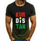 Black Colour of a Kurdish design T-Shirt 