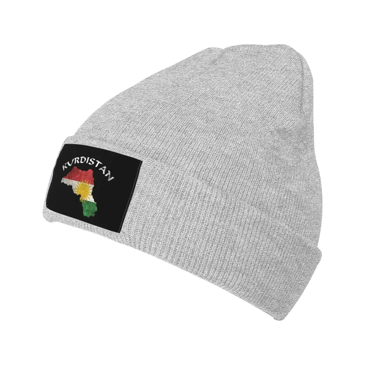 Grey Kurdistan flag patch beanie
