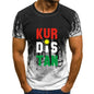 Black and White Colour of a Kurdish design T-Shirt 