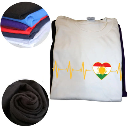 Kurdish Heartbeat T-Shirt Kurdistan Shop