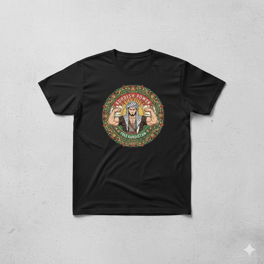 Kurdish Power T Shirt Kurdistan Shop