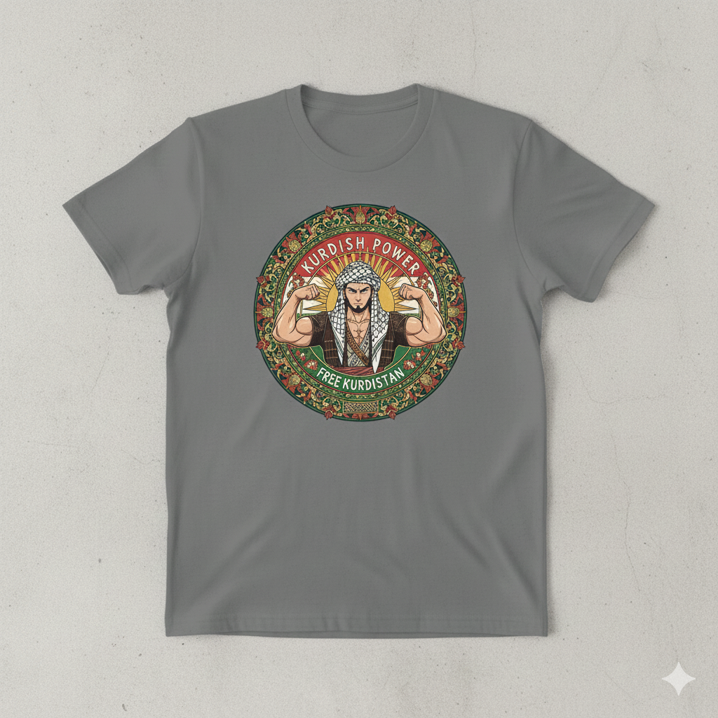 Kurdish Power T Shirt Kurdistan Shop
