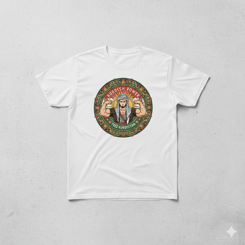 Kurdish Power T Shirt Kurdistan Shop